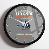 Thumbnail for MD Helicopters MD 530F design on gray framed wall clock