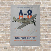 Thumbnail for Focke-Wulf Fw 190A-8 vertical canvas print - no frame - light gray background
