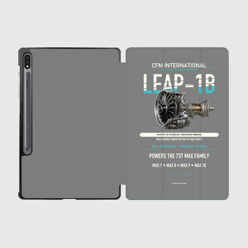 CFM LEAP-1B design on gray samsung tablet tablet case