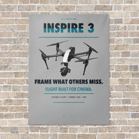 Thumbnail for DJI Inspire 3 vertical canvas print - no frame - light gray background
