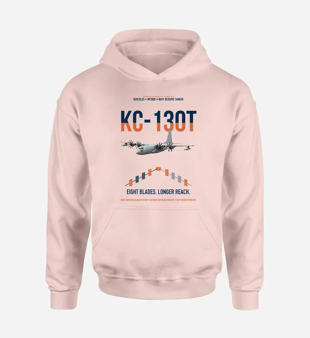 KC-130T NP2000 design on pink double-side hoodie, single-side print