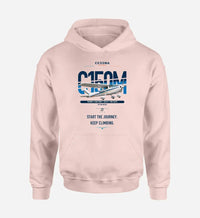 Thumbnail for Cessna 150M design on pink double-side hoodie, single-side print