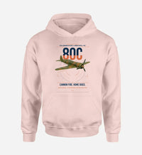 Thumbnail for IAR 80C design on pink double-side hoodie, single-side print