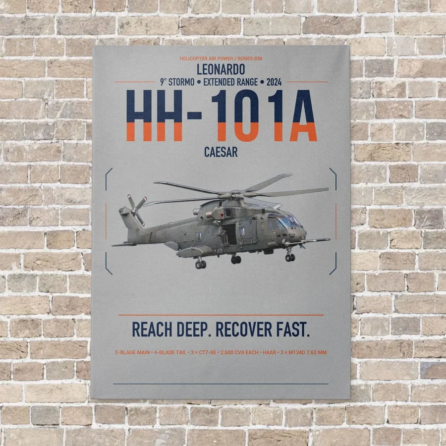 Leonardo HH-101A Caesar vertical canvas print - no frame - light gray background
