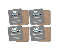 Thumbnail for Cessna 501 Citation I SP design on gray 4 pieces set coaster