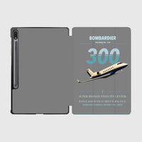 Thumbnail for Bombardier Challenger 300 design on gray samsung tablet tablet case