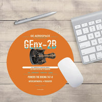 Thumbnail for GEnx-2B design on orange round mouse pad