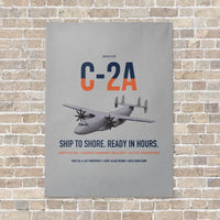 Thumbnail for C-2A Greyhound vertical canvas print - no frame - light gray background