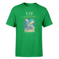 Thumbnail for Yellowknife Airport (YZF) T-Shirt single-side front print in Green | yellowknife-airport-yzf-double-side-t-shirt