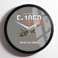 Thumbnail for F-105D Thunderchief design on gray framed wall clock
