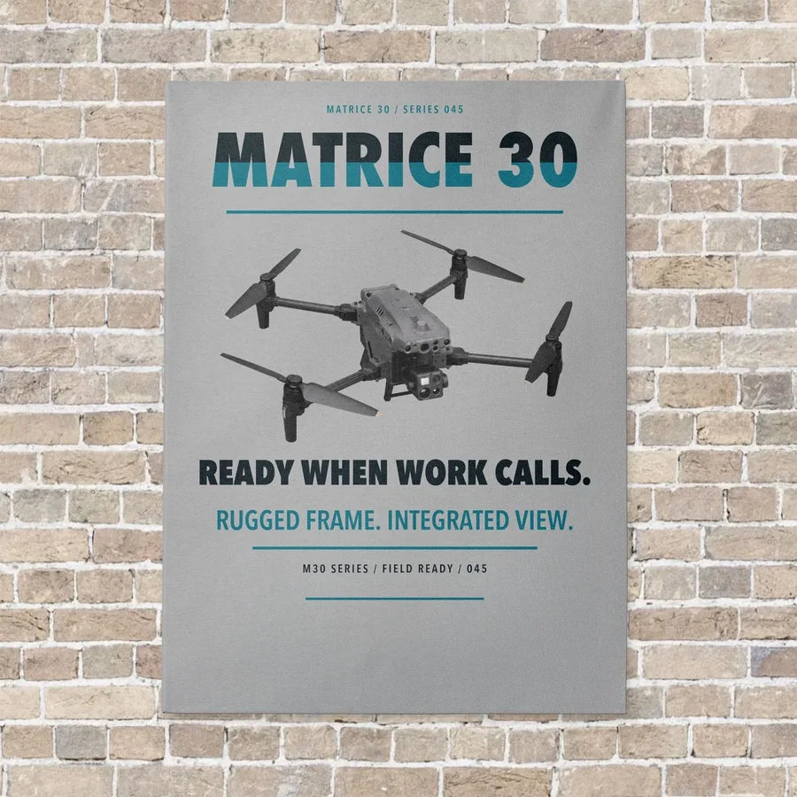DJI Matrice 30 vertical canvas print - no frame - light gray background