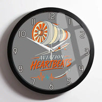 Thumbnail for Aviation Heartbeats V2 design on gray framed wall clock