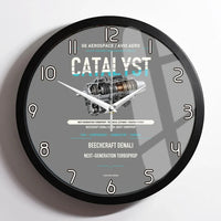 Thumbnail for CATALYST design on gray framed wall clock