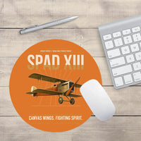 Thumbnail for SPAD XIII design on orange round mouse pad