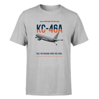 Thumbnail for KC-46A PEGASUS design on light gray double-side t-shirt, single-side print