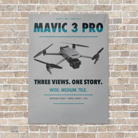 Thumbnail for DJI Mavic 3 Pro vertical canvas print - no frame - light gray background