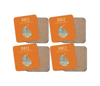 Thumbnail for Brno - Turany Airport BRQ Coaster 4-Pieces-Set - Orange
