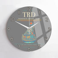 Thumbnail for Trondheim Airport Vrnes TRD Wall-Clock No-Frame - Gray