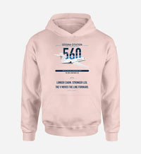 Thumbnail for Cessna Citation 560 - Citation V design on pink double-side hoodie, single-side print