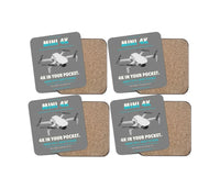 Thumbnail for DJI Mini 4K design on gray 4 pieces set coaster
