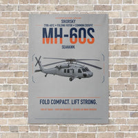 Thumbnail for Sikorsky MH-60S Seahawk vertical canvas print - no frame - light gray background
