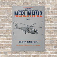 Thumbnail for Leonardo AW101 Merlin HM2 vertical canvas print - no frame - light gray background