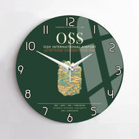 Thumbnail for Osh International Airport OSS Wall-Clock No-Frame - Dark Green