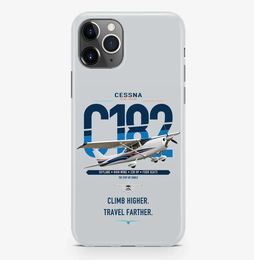 Cessna 182 Skylane design on light gray magsafe iphone case, for iPhone Pro Max