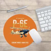Thumbnail for Curtiss P-6E Hawk design on orange round mouse pad
