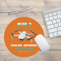Thumbnail for DJI Mini 2 design on orange round mouse pad
