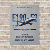 Thumbnail for Embraer E190-E2 vertical canvas print - no frame - light gray background