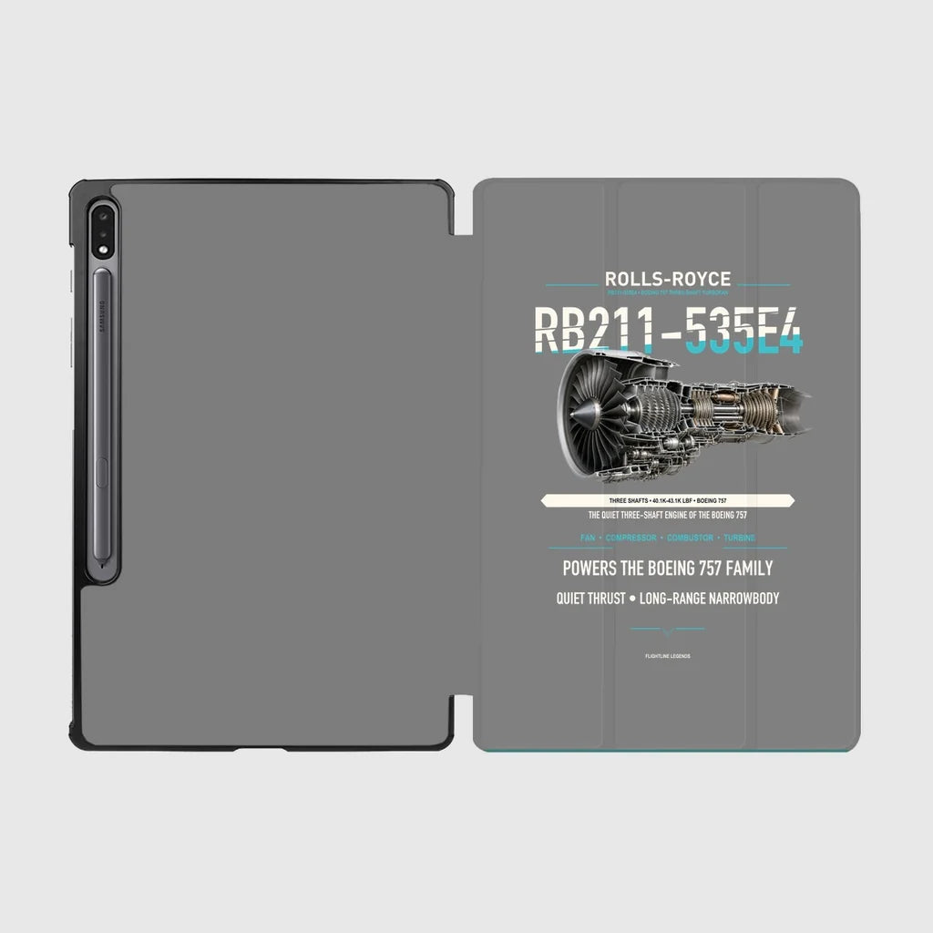 RB211-535E4 design on gray samsung tablet tablet case