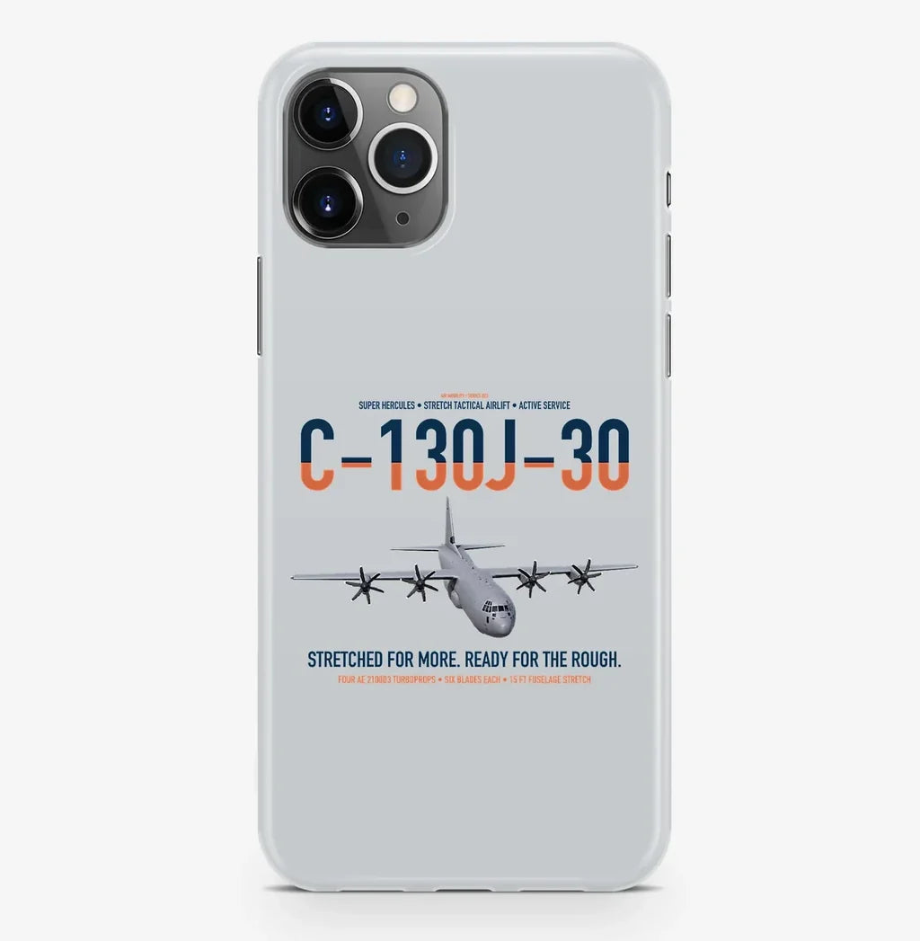 C-130J-30 Super Hercules design on light gray magsafe iphone case, for iPhone Pro Max