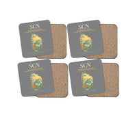 Thumbnail for Saarbrucken Airport (SCN) design on gray 4 pieces set coaster