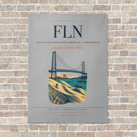 Thumbnail for Hercilio Luz International Airport FLN — Florianopolis vertical canvas print - no frame - light gray background