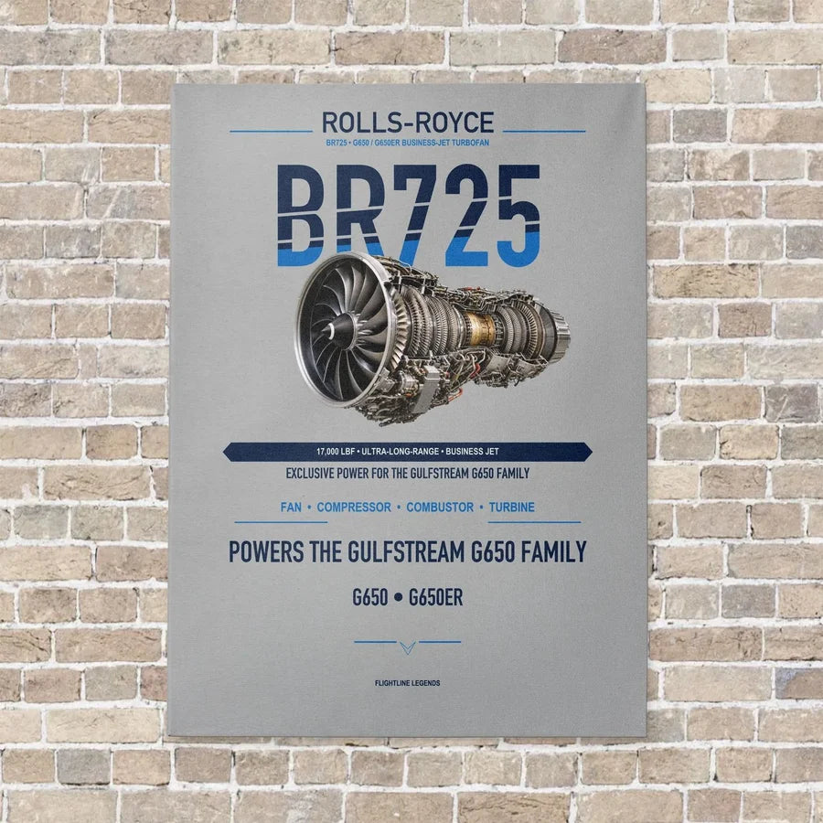 BR725 vertical canvas print - no frame - light gray background