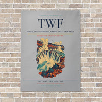 Thumbnail for Magic Valley Regional Airport TWF — Twin Falls vertical canvas print - no frame - light gray background
