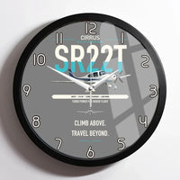 Thumbnail for Cirrus SR22T design on gray framed wall clock