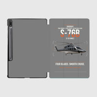 Thumbnail for Sikorsky S-76B design on gray samsung tablet tablet case