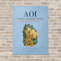 Thumbnail for Ancona Falconara Airport AOI - Canvas No Frame - Light Blue