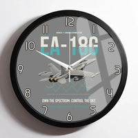 Thumbnail for EA-18G Growler design on gray framed wall clock