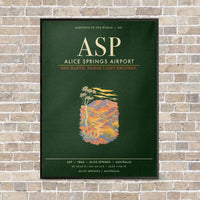 Thumbnail for Alice Springs Airport ASP - Canvas Framed - Dark Green