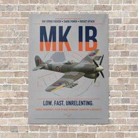 Thumbnail for Hawker Typhoon Mk IB vertical canvas print - no frame - light gray background