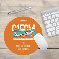 Thumbnail for Cessna 150M design on orange round mouse pad