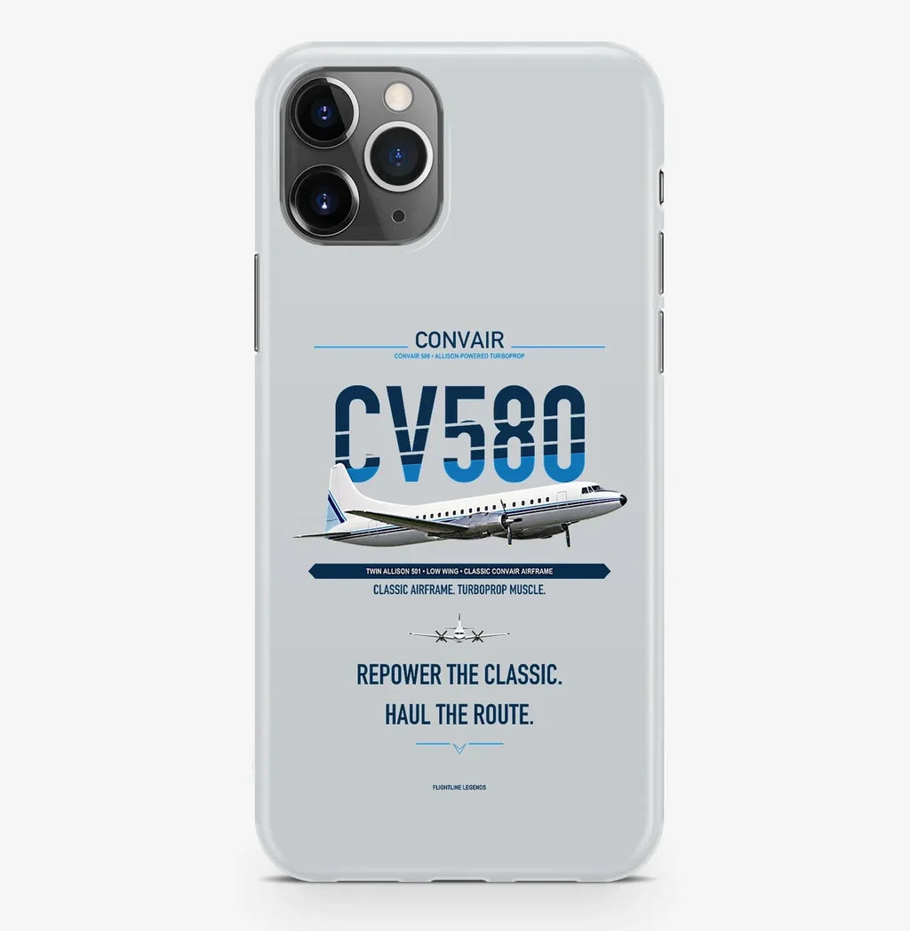 Convair 580 Case ProMax design on light gray iphone case promax