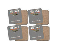 Thumbnail for Savoia-Marchetti SM.79-II Sparviero design on gray 4 pieces set coaster