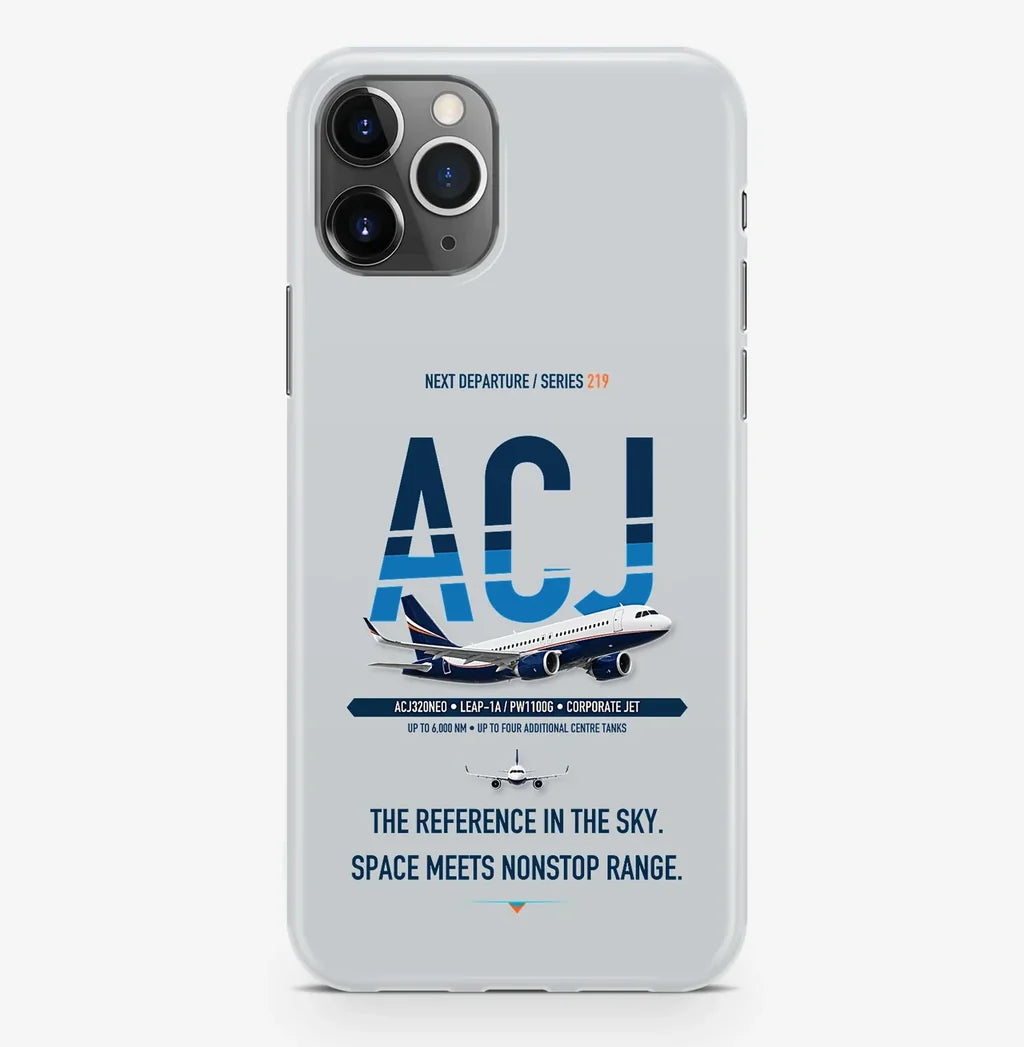 Airbus ACJ320neo Case ProMax design on light gray iphone case promax