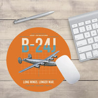 Thumbnail for B-24J Liberator design on orange round mouse pad