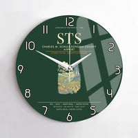 Thumbnail for Charles M. SchulzSonoma County Airport Santa Rosa STS Wall-Clock No-Frame - Dark Green