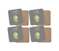 Thumbnail for Varna Airport (VAR) design on gray 4 pieces set coaster
